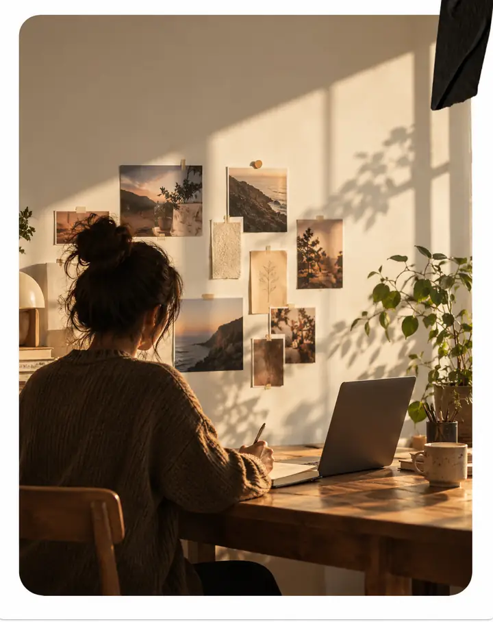 Beispiel für ein illustriertes Social-Media-Karussell-Design.